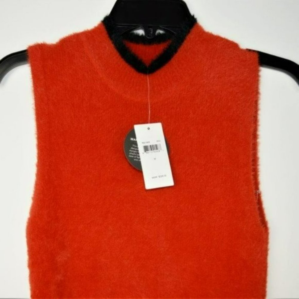 NWT Gorgeous Splendid X Margherita Missoni Pluma Fuzzy Sweater Dress Rosso - Picture 8 of 9